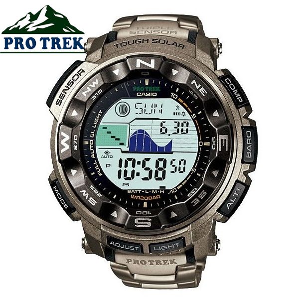 Relógio Casio PRG-250T-7D escalada ao ar livre bússola Mens