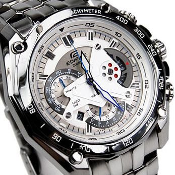 Relógio Casio homens tira de metal três EF-550D-7AV 7A 1A 1A